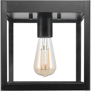 imageGlobe Electric 44301 Charlie 1Light OutdoorIndoor SemiFlush Mount Ceiling Light Oil Rubbed Bronze Clear Seeded Glass Shade Bulb Not IncludedBlack  Sasha