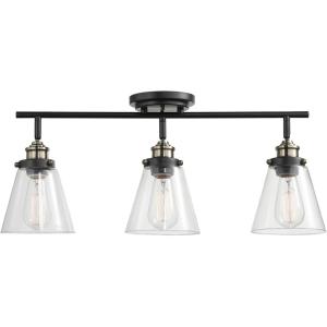 imageGlobe Electric 59629 Jackson 3 Track Lighting Dark Bronze Antique Brass AccentsDark Bronze