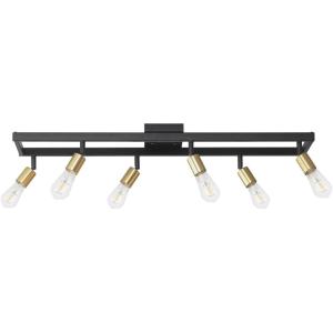 imageGlobe Electric 59811 Weston 6Light Track Lighting Matte Black Bulb Not IncludedBlackBrass  Weston