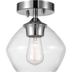 imageGlobe Electric 60875 Harrow SemiFlush Mount Chrome Bulb Not Included