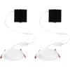 imageGlobe Electric 50284 WiFi Smart 4quot Slim Baffle LED Recessed Lighting Kit 2Pack No Hub Required Voice Activated 9 Watts Multicolor RGB Tunable White 540 Lumens Wet Rated 425quot Hole Size