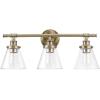 imageGlobe Electric 51381 Parker Vanity Light 3 Bath Set Brass