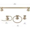 imageGlobe Electric 51381 Parker Vanity Light 3 Bath Set Brass