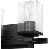 imageGlobe Electric 51412 Parker 2Light Vanity Light Chrome Clear Glass ShadesMatte Black