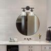 imageGlobe Electric 51412 Parker 2Light Vanity Light Chrome Clear Glass ShadesOilRubbed Bronze