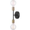 imageGlobe Electric 51563 5Piece Bathroom Accessory Set with Vanity Matte Brass 3Light Vanity Light Fixture Towel Bar Towel Ring Robe Hook Toilet Paper Holder Home Dcor Bulb Not IncludedMatte Black  Brass Accents  Alexandria