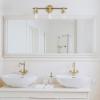 imageGlobe Electric 51563 5Piece Bathroom Accessory Set with Vanity Matte Brass 3Light Vanity Light Fixture Towel Bar Towel Ring Robe Hook Toilet Paper Holder Home Dcor Bulb Not IncludedBrass  Alexandria