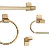 imageGlobe Electric 51563 5Piece Bathroom Accessory Set with Vanity Matte Brass 3Light Vanity Light Fixture Towel Bar Towel Ring Robe Hook Toilet Paper Holder Home Dcor Bulb Not IncludedBrass  Alexandria