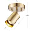 imageGlobe Electric 57499 Pratt 1Light Track Lighting Spotlight Matte White Bulb Not IncludedPratt Brass