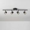 imageGlobe Electric 57501 4Light Track Lighting Matte Black Matte Brass Track Heads Center Swivel Bar 4 Bulb Kitchen Light Ceiling Light Fixture Track Lighting Swivel Bulb Not IncludedRoland