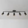 imageGlobe Electric 57501 4Light Track Lighting Matte Black Matte Brass Track Heads Center Swivel Bar 4 Bulb Kitchen Light Ceiling Light Fixture Track Lighting Swivel Bulb Not IncludedMiller