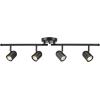 imageGlobe Electric 57501 4Light Track Lighting Matte Black Matte Brass Track Heads Center Swivel Bar 4 Bulb Kitchen Light Ceiling Light Fixture Track Lighting Swivel Bulb Not IncludedRoland