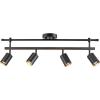 imageGlobe Electric 57501 4Light Track Lighting Matte Black Matte Brass Track Heads Center Swivel Bar 4 Bulb Kitchen Light Ceiling Light Fixture Track Lighting Swivel Bulb Not IncludedNashville