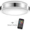 imageGlobe Electric 57503 WiFi Smart 4Light LED Track Lighting Matte Black No Hub Required Voice Activated 28W 7 Watts per Track Head Multicolor RGB Tunable White 2000K5000K 1600 LumensBrushed Nickel