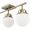 imageGlobe Electric 59767 Mabel 3Light Track Lighting Antique Brass Frosted Glass Shades Bulbs Included GoldAntique Brass  Mabel