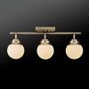 imageGlobe Electric 59767 Mabel 3Light Track Lighting Antique Brass Frosted Glass Shades Bulbs Included GoldAntique Brass  Mabel