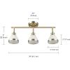 imageGlobe Electric 59767 Mabel 3Light Track Lighting Antique Brass Frosted Glass Shades Bulbs Included GoldBrass  Becket