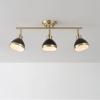 imageGlobe Electric 59767 Mabel 3Light Track Lighting Antique Brass Frosted Glass Shades Bulbs Included GoldMatte Brass  Beckett