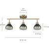 imageGlobe Electric 59767 Mabel 3Light Track Lighting Antique Brass Frosted Glass Shades Bulbs Included GoldMatte Brass  Beckett