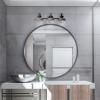 imageGlobe Electric Sydney 5Piece Bathroom Set Matte Gray and Chrome 3Light Vanity Light Towel Bar Towel Ring Robe Hook Toilet Paper HolderMatte Black  Gladstone