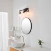 imageGlobe Electric Sydney 5Piece Bathroom Set Matte Gray and Chrome 3Light Vanity Light Towel Bar Towel Ring Robe Hook Toilet Paper HolderMatte Black  Rockhampton