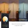 imageGlobe Electric WiFi Smart Floor Lamp Satin Black No Hub Required Voice Activated 36 Watts Multicolor Changing RGB Tunable White 2000K  5000K 2500 Lumens 50000 Hours 80 CRI67589Floor Lamp Brass