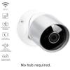 imageGlobe Electric WiFi Smart IndoorOutdoor Security Camera No Hub Required Voice Activated 1080p Motion Detection 2Way Voice Night Vision Silver and White50108