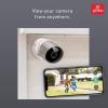 imageGlobe Electric WiFi Smart IndoorOutdoor Security Camera No Hub Required Voice Activated 1080p Motion Detection 2Way Voice Night Vision Silver and White50108