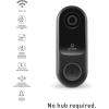 imageGlobe Electric WiFi Smart Video Doorbell Hardwired No Hub Required IP54 Rated 1080p Motion Detection 2Way Voice Night Vision Black