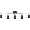 imageGlobe Electric 57501 4Light Track Lighting Matte Black Matte Brass Track Heads Center Swivel Bar 4 Bulb Kitchen Light Ceiling Light Fixture Track Lighting Swivel Bulb Not IncludedMiller