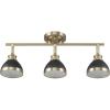 imageGlobe Electric 59767 Mabel 3Light Track Lighting Antique Brass Frosted Glass Shades Bulbs Included GoldMatte Brass  Beckett