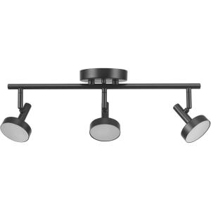 imageGlobe Electric Walton 4Light 29W Integrated LED Track Lighting Matte Black Swivel Center Bar 1800 Lumens 3000 Kelvin Warm White 90 CRIBlack  Patrick