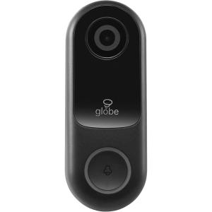 imageGlobe Electric WiFi Smart Video Doorbell Hardwired No Hub Required IP54 Rated 1080p Motion Detection 2Way Voice Night Vision Black