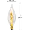 imageGlobe Electric 1327 25W Vintage Edison CA10 Flame Tip Incandescent Filament Light Bulb 4 Pack E12 Base 01327 4