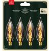 imageGlobe Electric 1327 25W Vintage Edison CA10 Flame Tip Incandescent Filament Light Bulb 4 Pack E12 Base 01327 4