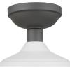 imageGlobe Electric 44844 Kurt 1Light Outdoor Indoor Flush Mount Ceiling Light Matte White Graphite Canopy Bulb Not Included