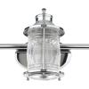 imageGlobe Electric 51272 Bayfield 3Light Vanity Light Chrome Ribbed Seeded Glass Shades Bulb Not IncludedChrome