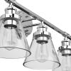 imageGlobe Electric 51445 Parker 3Light Vanity Light Chrome Clear Glass Shades Bulb Not IncludedChrome