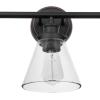 imageGlobe Electric 51445 Parker 3Light Vanity Light Chrome Clear Glass Shades Bulb Not IncludedOilRubbed Bronze