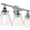 imageGlobe Electric 51446 Parker 4 Chrome Vanity Light Bulb Not IncludedWithout Bath Set