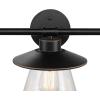 imageGlobe Electric 51496 Nate 5Piece AllinOne Bathroom Set Oil Rubbed Bronze 3 Vanity Light with Clear Glass Shades Bar Towel Ring Robe Hook Toilet Paper Holder