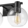 imageGlobe Electric 52055 Cannes 3Light Gold Bathroom Vanity Light Fixtures Modern Wall Lighting with Milk Glass Shades Vanity Lights for Bathroom Brass Bathroom Light fixtures Bulb Not IncludedMatte Black