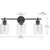 imageGlobe Electric 52055 Cannes 3Light Gold Bathroom Vanity Light Fixtures Modern Wall Lighting with Milk Glass Shades Vanity Lights for Bathroom Brass Bathroom Light fixtures Bulb Not IncludedMatte Black 5Piece