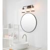 imageGlobe Electric 52059 5Piece AllinOne Bathroom Set Matte Black 3Light Vanity Light with Clear Glass Shades Towel Bar Toilet Paper Holder Towel Ring Robe Hook Bulb Not Included