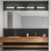 imageGlobe Electric Edinburgh 24quot LED Integrated Vanity Light Matte Black 19W 1200 Lumens 4000 Kelvin Cool White 90 CRI Frosted Acrylic Shades Dimmable Bulb Not IncludedMatte Black  Frosted