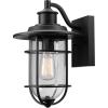 imageGlobe Electric 44094 1Light Outdoor Wall Sconce Black Seeded Glass Shade Light Fixture Outside Lights for House Kitchen Exterior Lighting Indoor Home Essentials ModernBlack  Turner