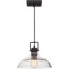 imageGlobe Electric 44231 1Light Outdoor Pendant Bronze Oil Rubbed Finish Clear Seeded Glass Shade Vintage Edison LED Bulb Included Porch Light Ceiling Hanging Light Fixture 650 LumensSutton Clear