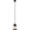 imageGlobe Electric 44231 1Light Outdoor Pendant Bronze Oil Rubbed Finish Clear Seeded Glass Shade Vintage Edison LED Bulb Included Porch Light Ceiling Hanging Light Fixture 650 LumensCharlie