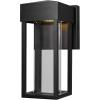 imageGlobe Electric 44246 Bowie LED Integrated Outdoor Indoor Wall Sconce Matte Black Clear Glass Insert 10W 420 Lumens