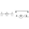 imageGlobe Electric 50783 23quot 3Light Vanity Lighting Satin Nickel Alabaster Glass Shades Bathroom Dcor Kitchen Lights Home Essentials Bedroom Wall Lamp Light Fixture E26 BaseSatin Nickel